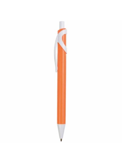 Penna colorata con clip e punta bianche