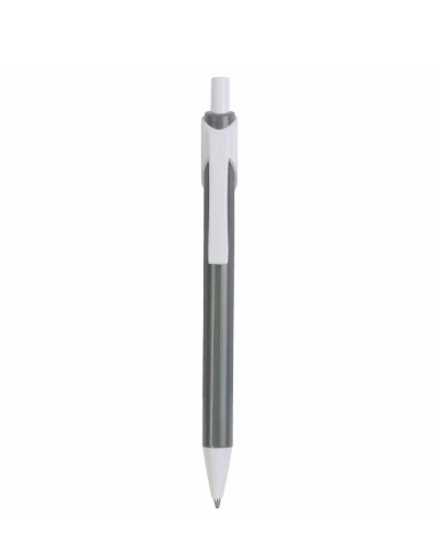 Penna colorata con clip e punta bianche Grigio