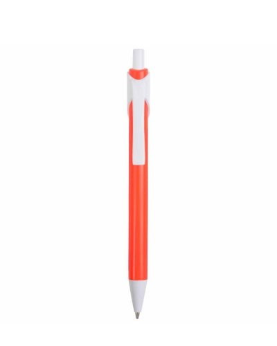 Penna colorata con clip e punta bianche Rosso