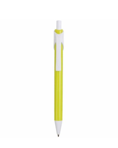 Penna colorata con clip e punta bianche Verde mela