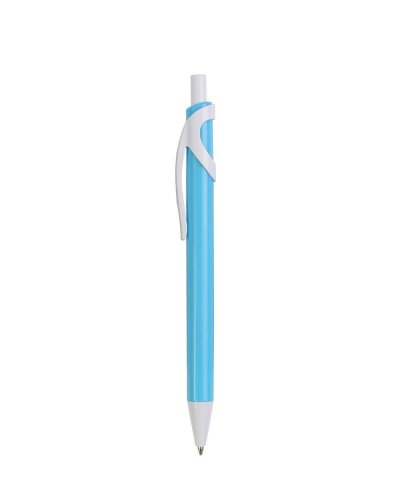 Penna colorata con clip e punta bianche