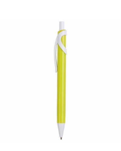 Penna colorata con clip e punta bianche
