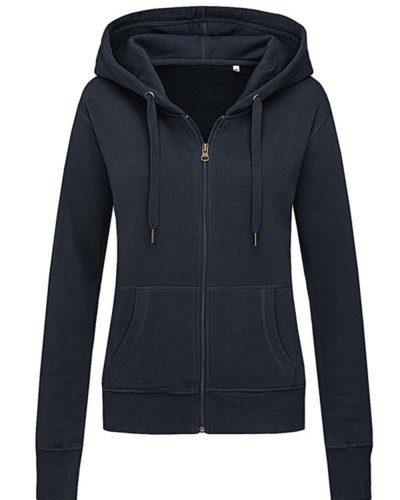 Felpa donna con zip e cappuccio Blue Midnight