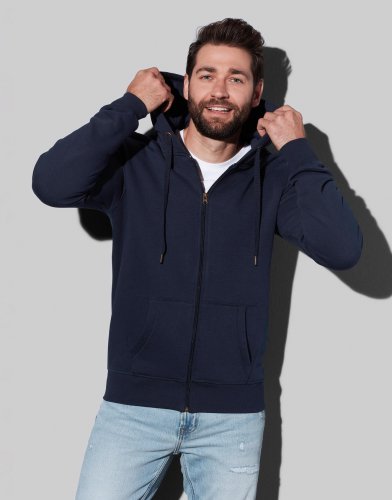 Felpa con zip e cappuccio Blue Midnight