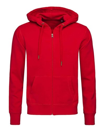 Felpa con zip e cappuccio Crimson red