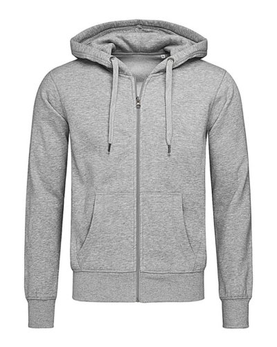 Felpa con zip e cappuccio Grey Heather