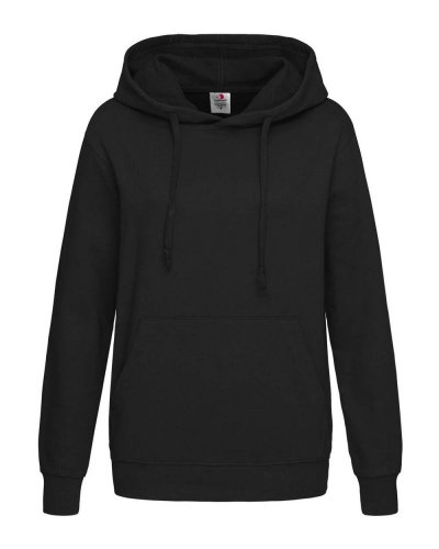 felpa donna con cappuccio Classic Black Opal
