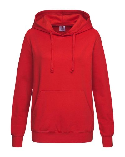 felpa donna con cappuccio Classic Scarlet Red