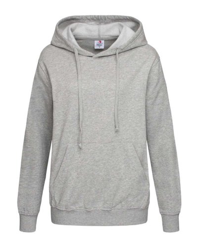 felpa donna con cappuccio Classic Grey Heather