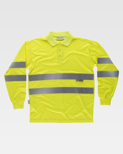 Polo manica lunga alta visibilità