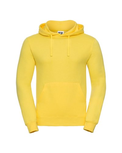 Felpa con cappuccio tasca a marsupio Giallo
