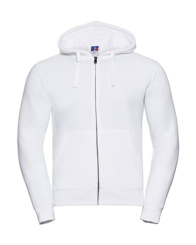 Felpa Authentic con zip e cappuccio Bianco