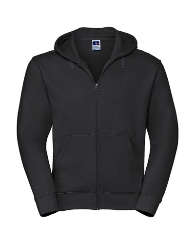 Felpa Authentic con zip e cappuccio Nero