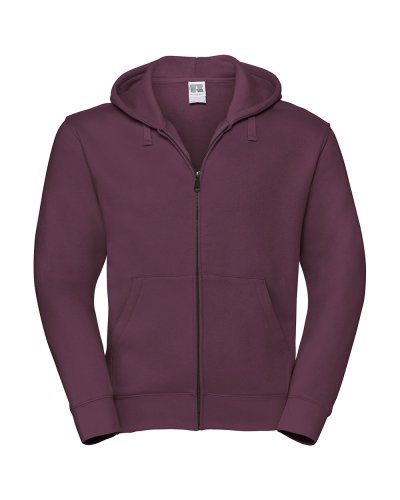 Felpa Authentic con zip e cappuccio Burgundy