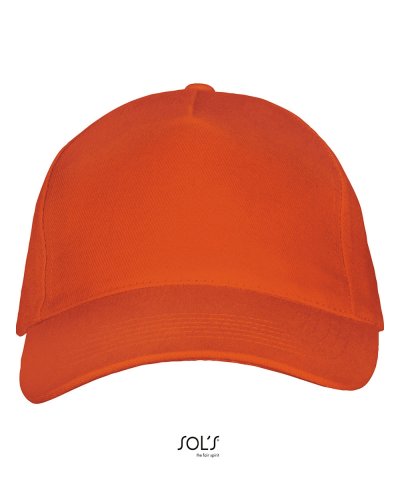 Cappellino Long Beach 5 pannelli Arancio