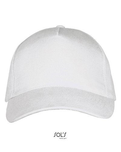 Cappellino Long Beach 5 pannelli Bianco