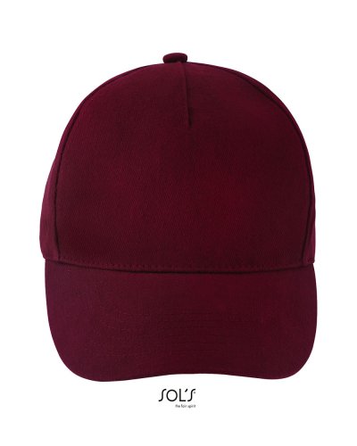 Cappellino Long Beach 5 pannelli Bordeaux