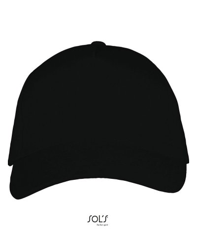 Cappellino Long Beach 5 pannelli Nero