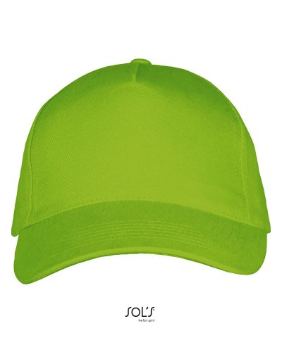 Cappellino Long Beach 5 pannelli Verde Lime