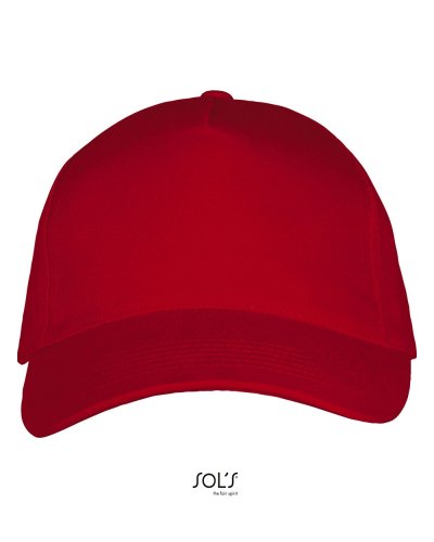 Cappellino Long Beach 5 pannelli Rosso
