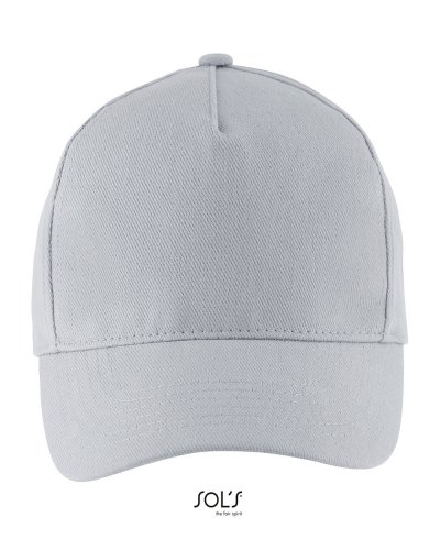 Cappellino Long Beach 5 pannelli Grigio Puro