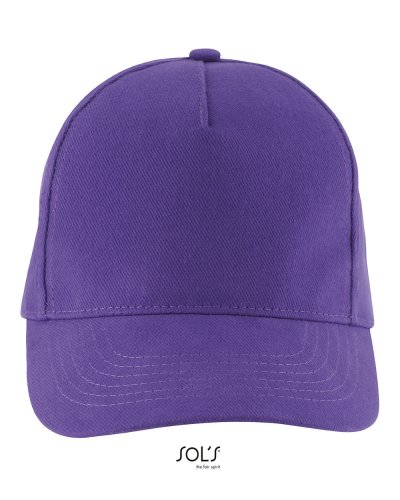 Cappellino Long Beach 5 pannelli Viola Scuro