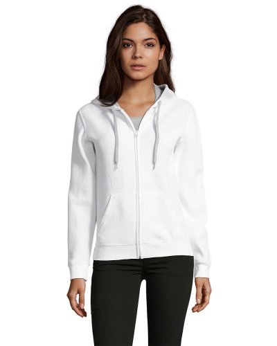 Felpa Soul women con cappuccio foderato Bianco