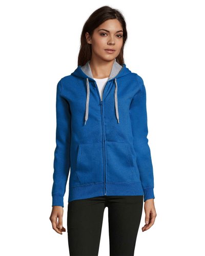 Felpa Soul women con cappuccio foderato Blu Royal