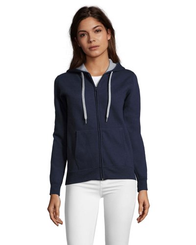 Felpa Soul women con cappuccio foderato Blu Oltremare