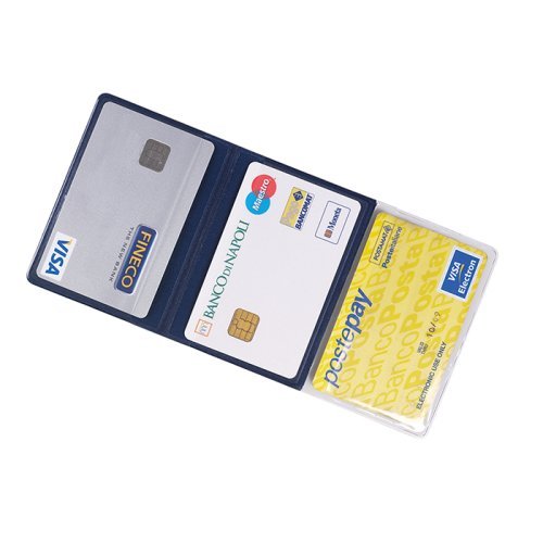 PORTACARDS TAMMY 3 ante UV, portatessere 9,5x6,5 cm serigrafia