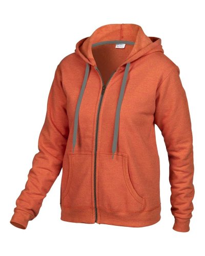 Felpa donna Vintage cappuccio e cerniera intera