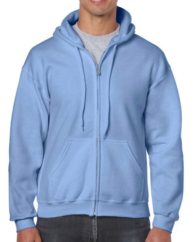Felpa con cappuccio e cerniera intera Heavyweight Carolina Blue