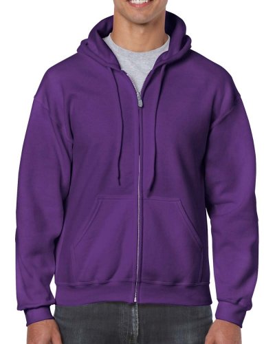Felpa con cappuccio e cerniera intera Heavyweight Purple