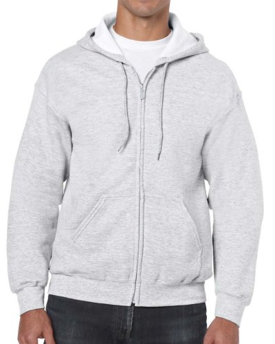 Felpa con cappuccio e cerniera intera Heavyweight Ash Grey