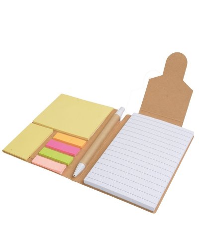 Block notes A6 ecologico in carta con penna