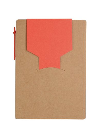 Block notes A6 ecologico in carta con penna