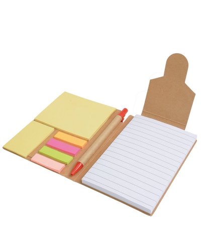 Block notes A6 ecologico in carta con penna