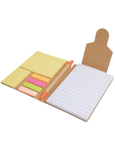 Block notes A6 ecologico in carta con penna