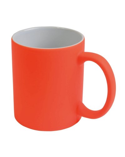 Tazza fluo in ceramica Arancione