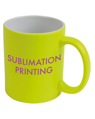 Tazza fluo in ceramica Giallo