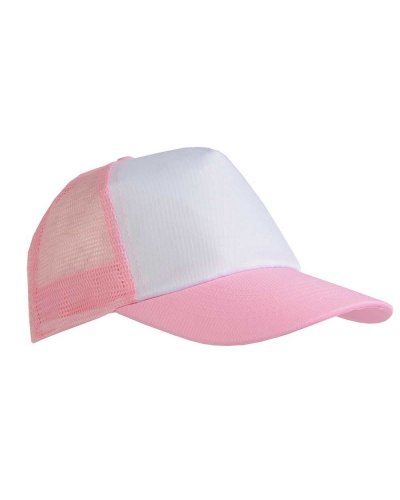 Cappellino con calotta a rete Rosa