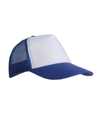 Cappellino con calotta a rete Blu Royal
