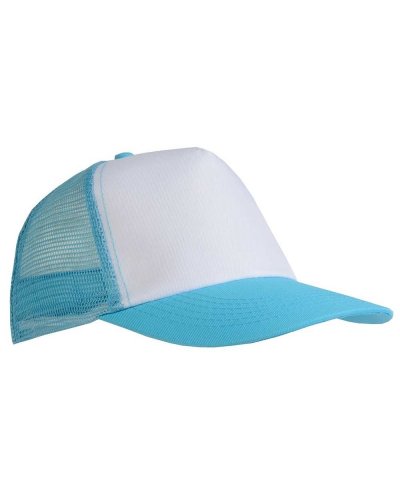 Cappellino con calotta a rete Celeste