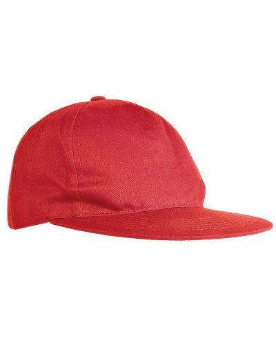 Cappellino in poliestere con 5 pannelli Rosso