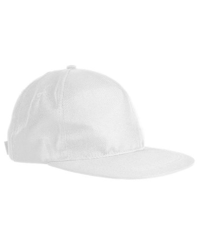Cappellino in poliestere con 5 pannelli Bianco