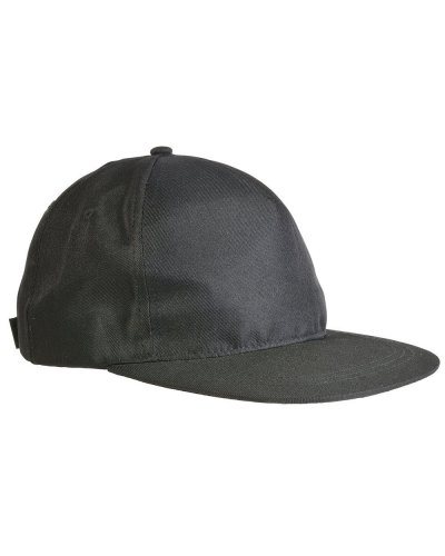 Cappellino in poliestere con 5 pannelli Nero