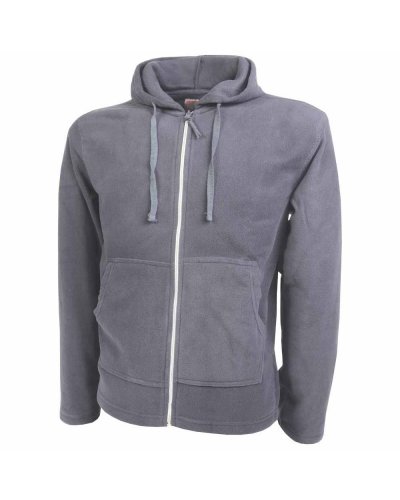 Felpa in micropile con cappuccio Grigio