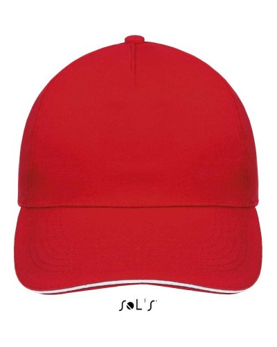 Cappellino Sunny 5 pannelli Rosso / Bianco
