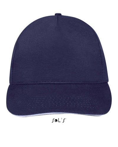 Cappellino Sunny 5 pannelli Blu Oltremare / Bianco