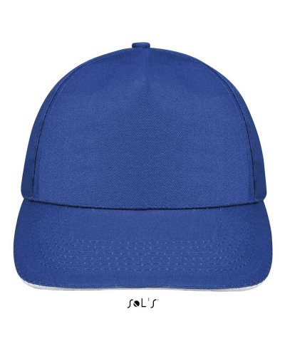 Cappellino Sunny 5 pannelli Blu Royal / Bianco
